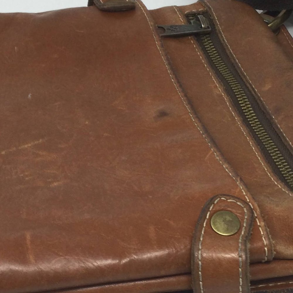Patricia Nash Brown Distressed Leather Crossbody - Picture 6 of 13